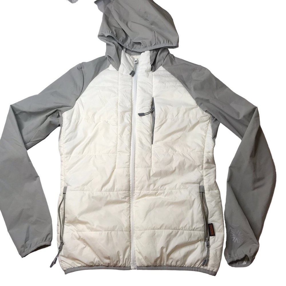 Ice Wear Iceland Icelandic Puffer Puffy Down Coat Hooded Hoodie Full Zip White S